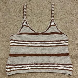 American Eagle Striped Sweater Tank